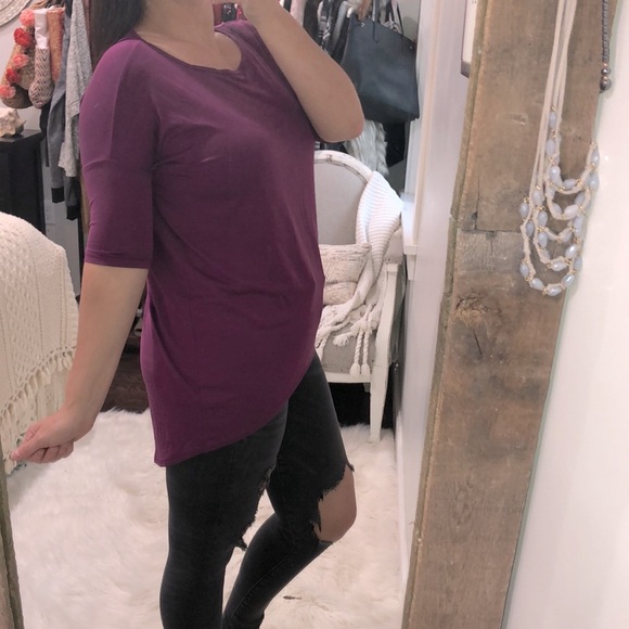 LulaRoe size xsmall purple Irma top - Picture 3 of 4